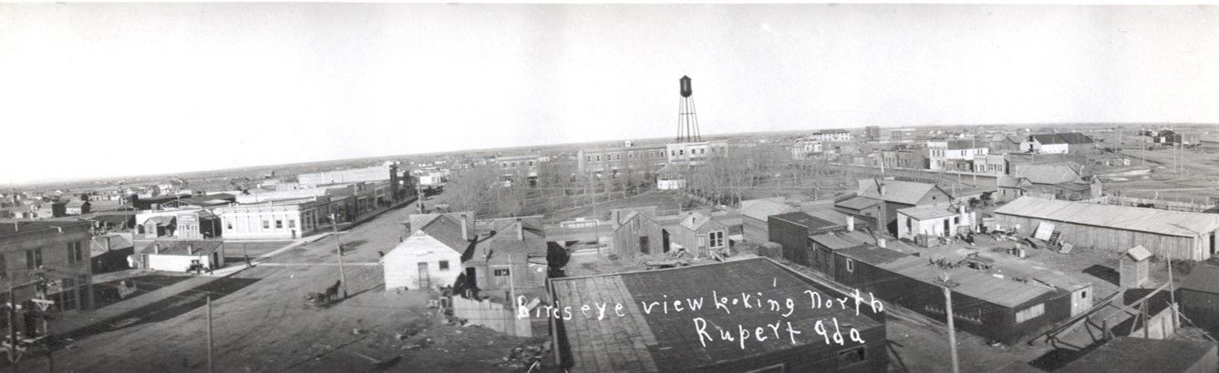 Aerial View of Rupert Looking North - 1914