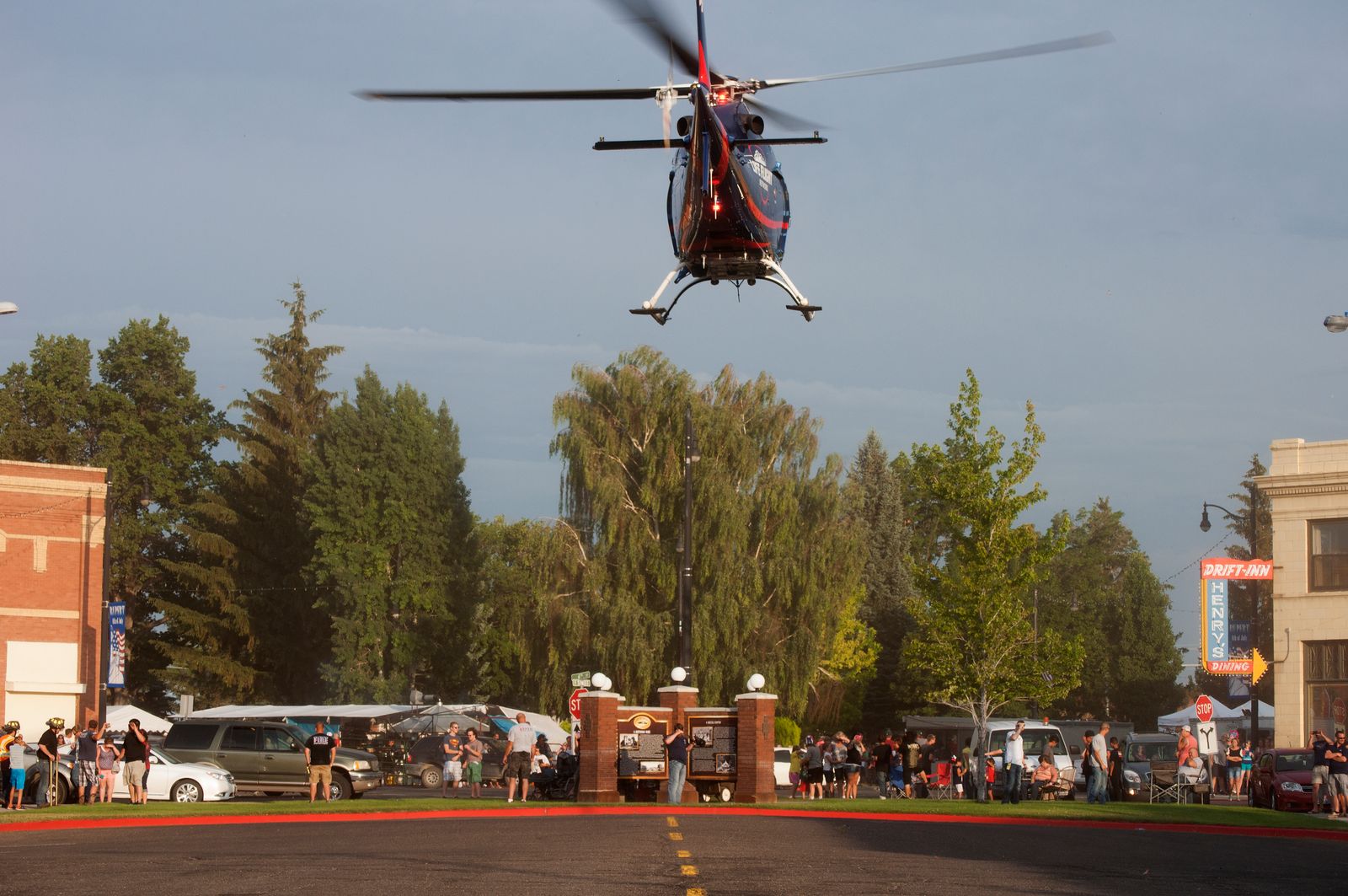 Life Flight helicopter landing